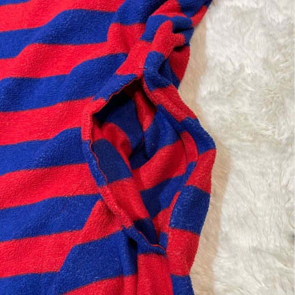 Nick & Nora sock monkey onesie pajamas size medium red & blue striped - Picture 9 of 9